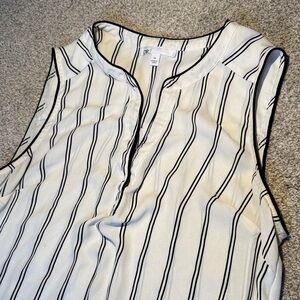 DR2 Black and White Striped Blouse